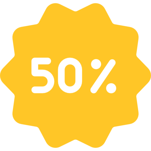 Only Pay 50% Deposit For Booking